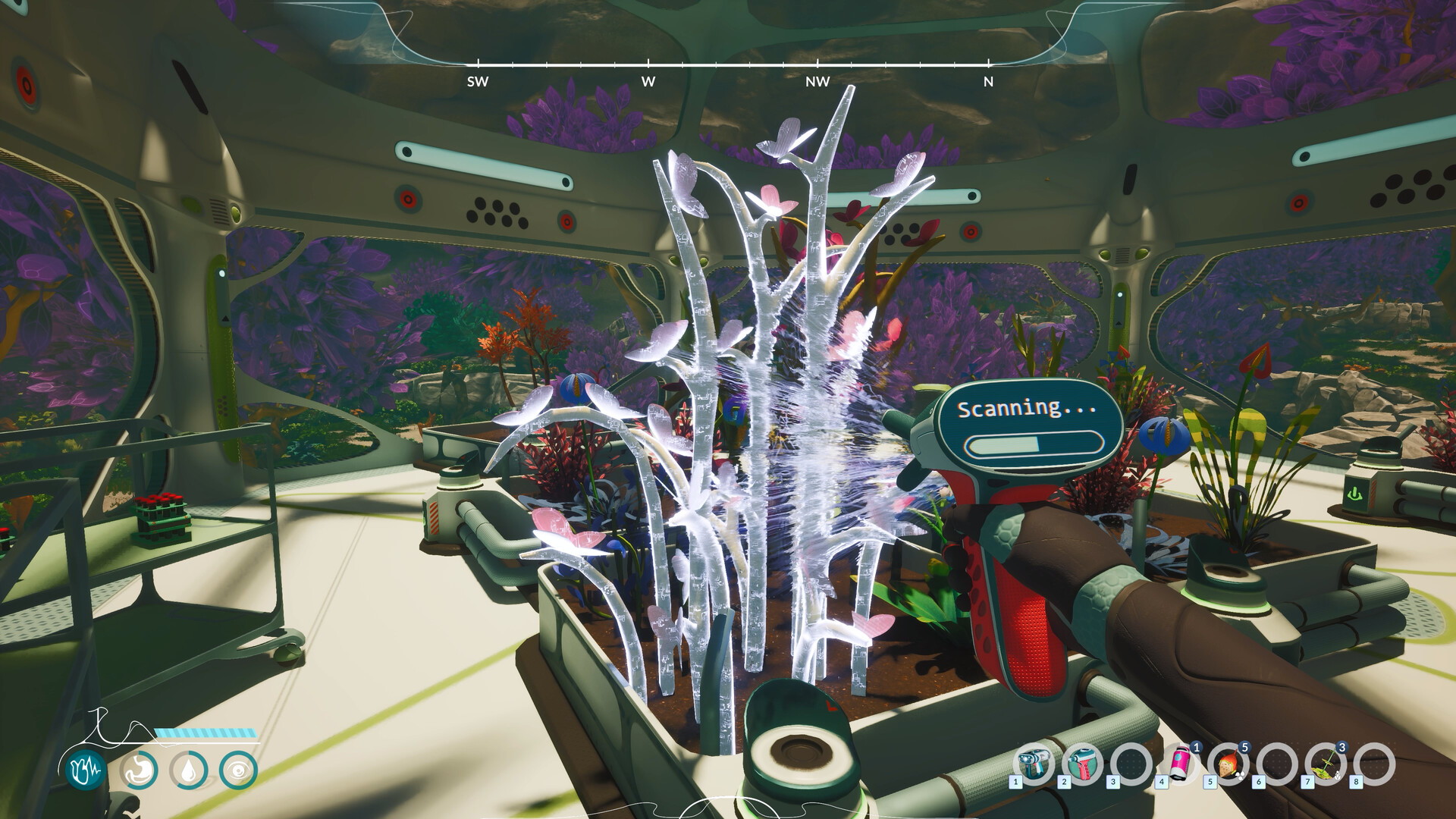 Inside the laboratory scanning a crystalline alien plant — Honeycomb: The World Beyond