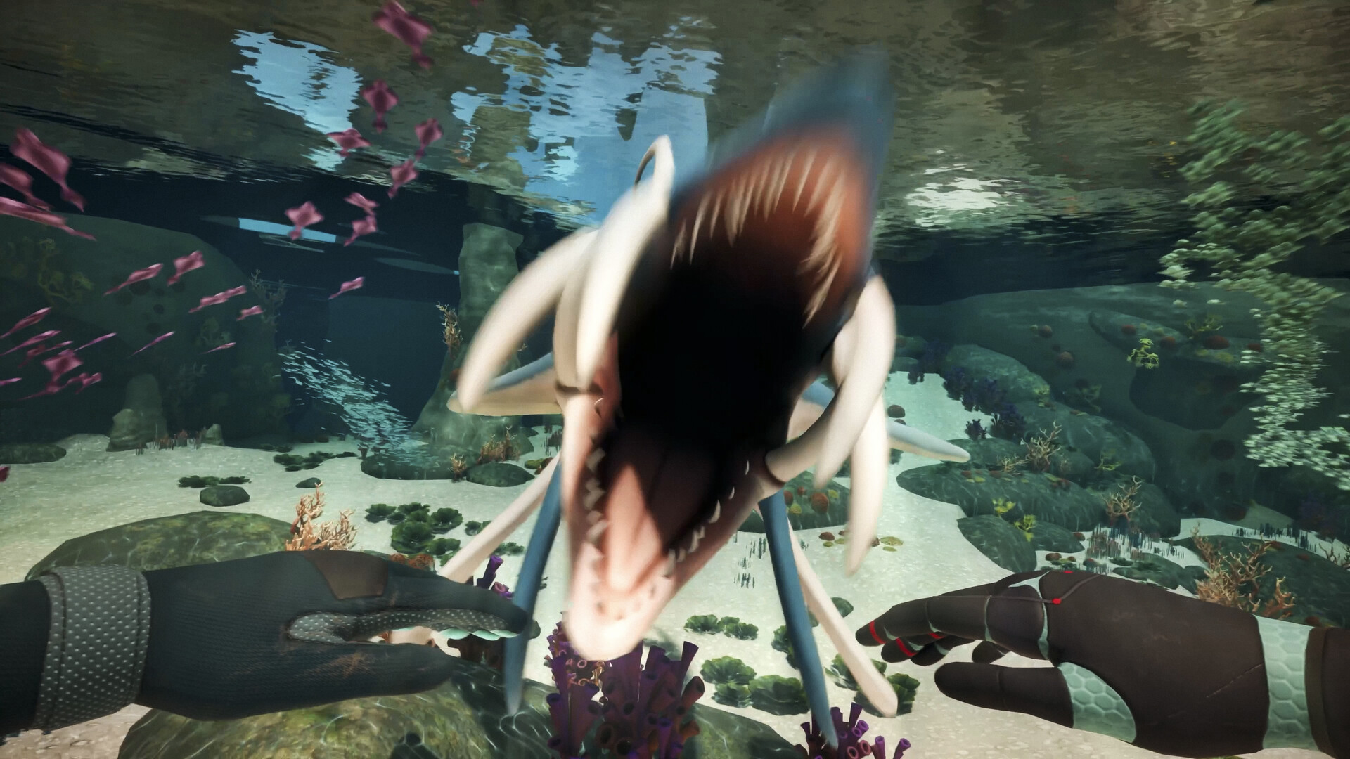 Underwater encounter with dangerous alien creature — Honeycomb: The World Beyond